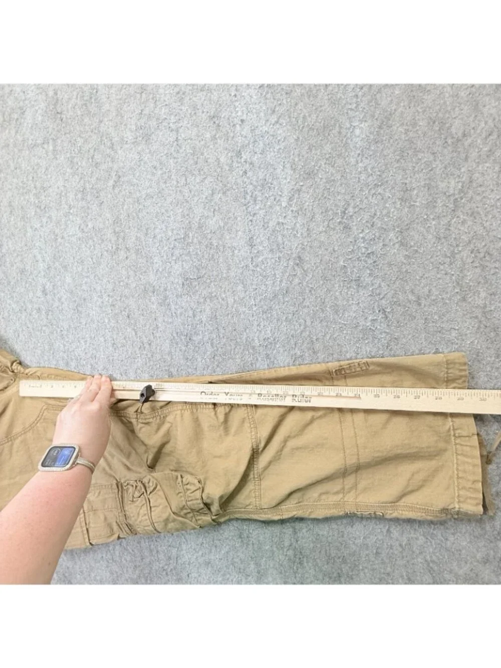 Polo Ralph Lauren Cargo Pants Men 42 x 30 Beige Paratrooper Military Adjustable